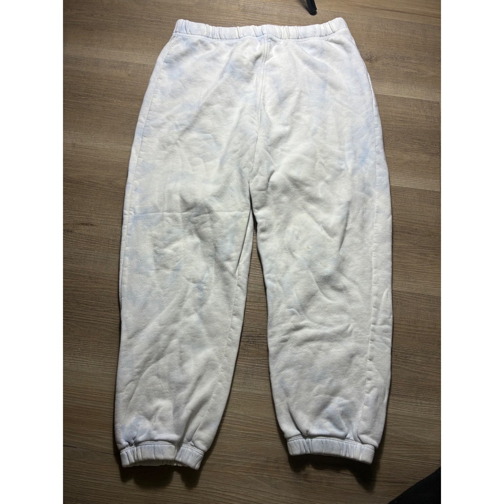 Reformation Jeans Organic Cotton Tie Dye Sweatpants Blue White Large Loungewear